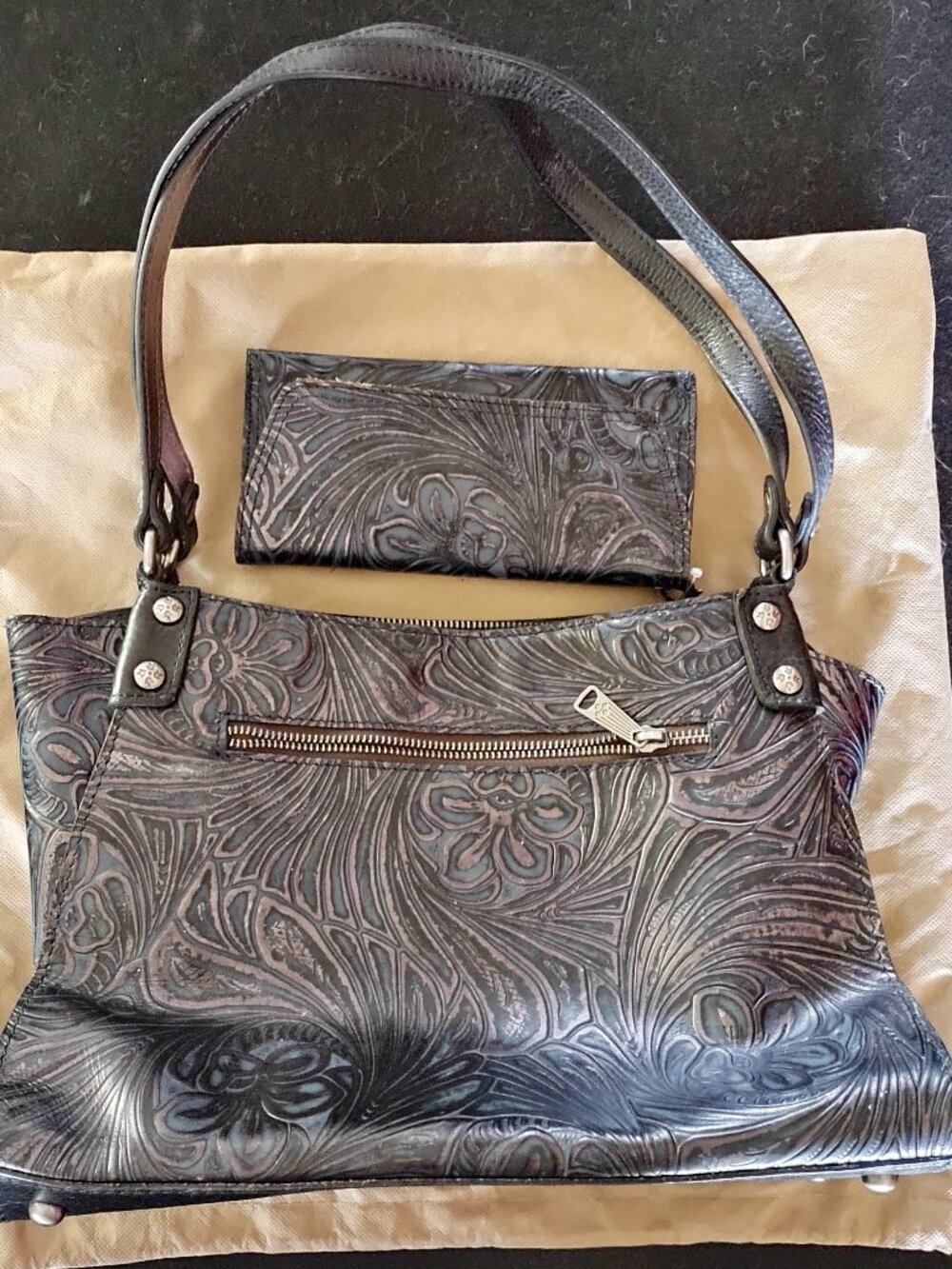 Patricia Nash Satchel Bag w/Matching Wallet - NWOT!